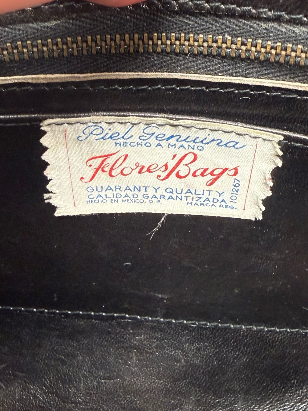 Vintage Flores Hand-Tooled Brown/green Leather accordion style shoulder Bag - Picture 12 of 16